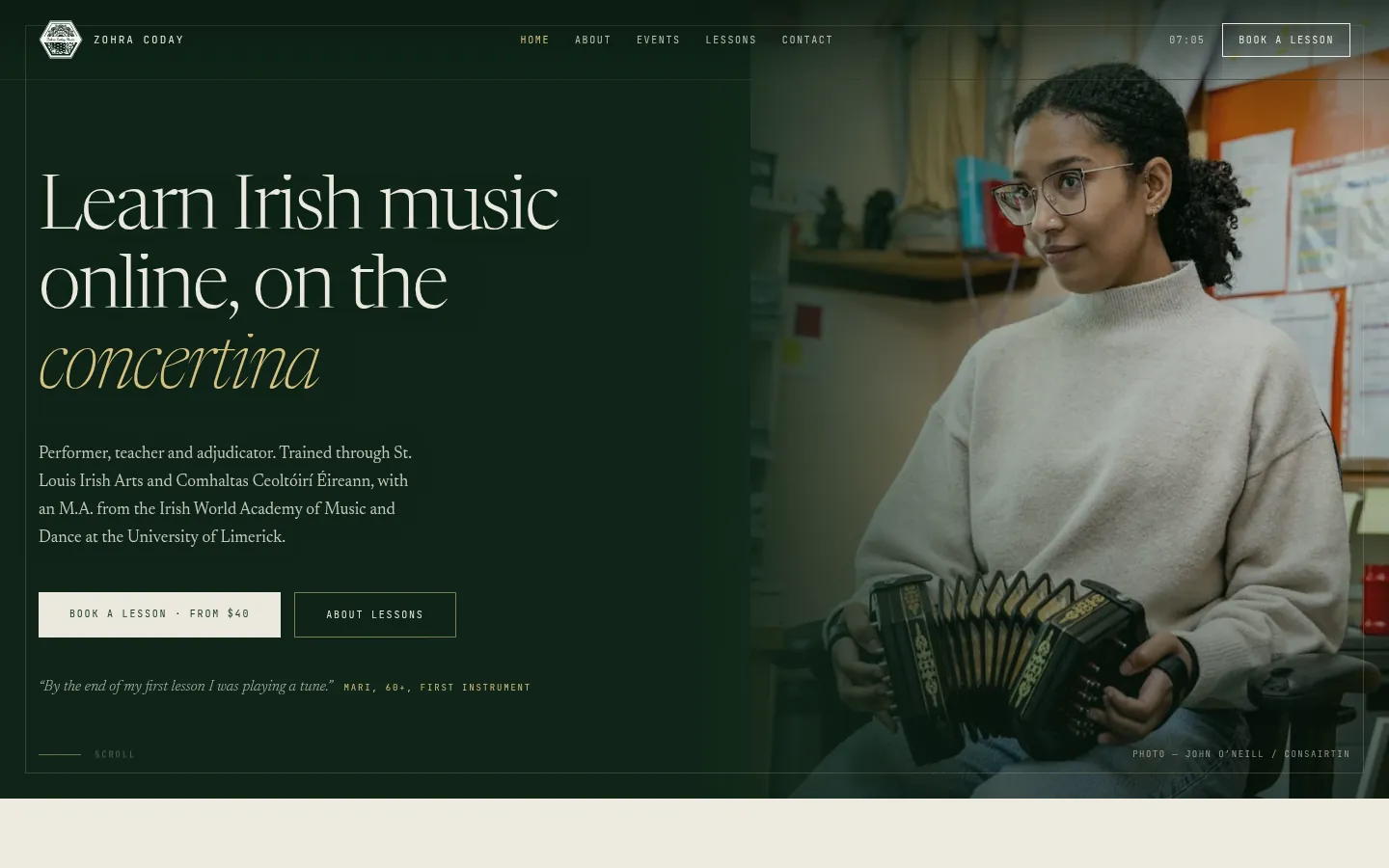 Website Redesign for Speed, SEO, and More Bookings: Moving Zohra Coday Music Off Wix